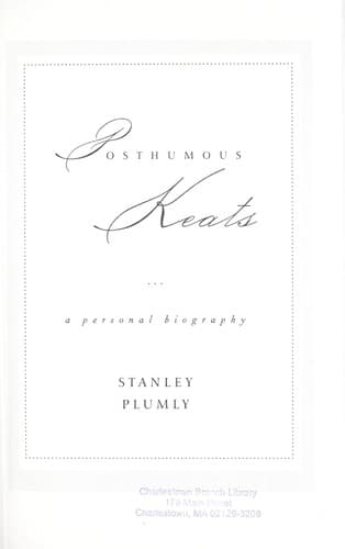 Tapa de Posthumous Keats