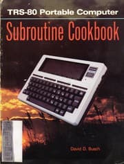 Tapa de TRS-80 portable computer subroutine cookbook