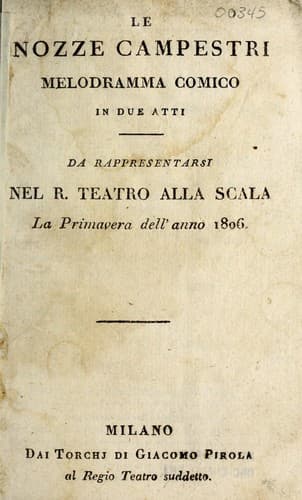Tapa de Le nozze campestri