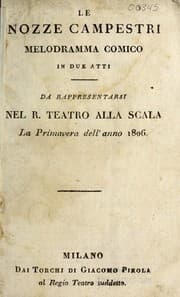 Tapa de Le nozze campestri