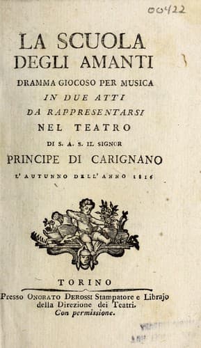Tapa de La scuola degli amanti