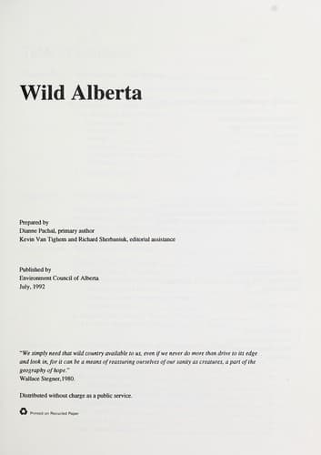 Tapa de Wild Alberta