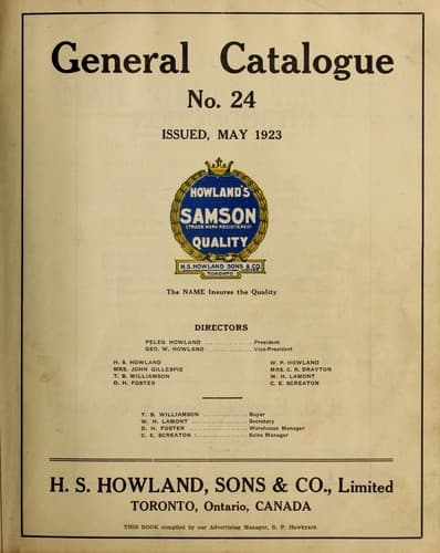 Tapa de General catalogue no. 24