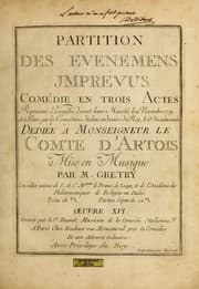 Tapa de Partition des Evenemens jmprévus