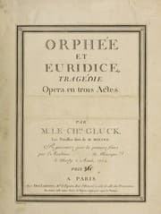 Tapa de Orfeo ed Euridice
