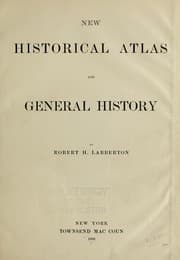 Tapa de New historical atlas and general history