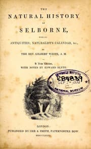 Tapa de The natural history of Selborne, with its antiquities; naturalist's calendar, &c