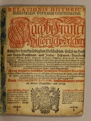Tapa de Relationis historicae semestralis vernalis continuatio