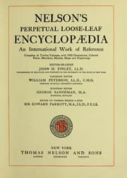 Tapa de Nelson's perpetual loose-leaf encyclopaedia