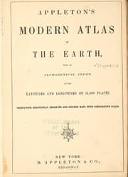Tapa de Appleton's modern atlas of the earth
