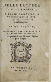 Tapa de Delle lettere di m. Pietro Bembo ... primo[-secondo] volvme