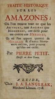 Tapa de Traité historique sur les Amazones