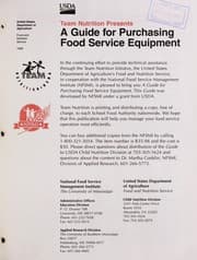 Tapa de Team Nutrition presents a guide for purchasing food service equipment