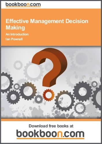Tapa de Effective Management Decision Making An Introduction