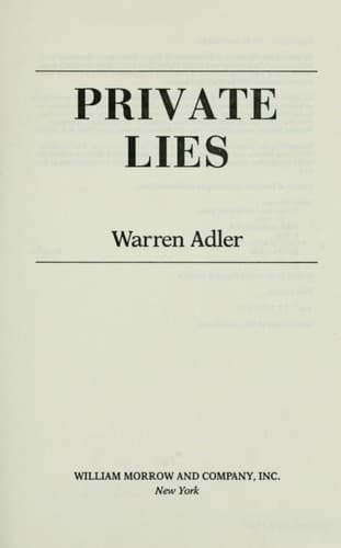 Tapa de Private lies