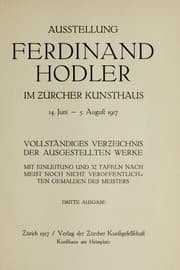 Tapa de Ausstellung Ferdinand Hodler im Zürcher Kunsthaus, 14. Juni-5. August 1917