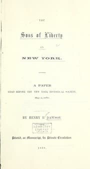 Tapa de The Sons of Liberty in New York
