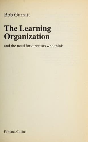 Tapa de The learning organization