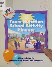 Tapa de Team Nutrition school activity planner