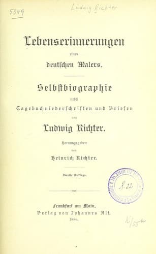 Tapa de Lebenserinnerungen eines deutschen Malers