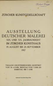 Tapa de Ausstellung deutscher Malerei