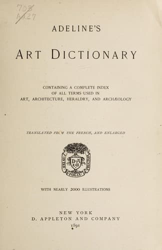 Tapa de Adeline's art dictionary