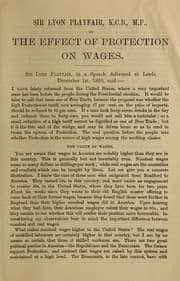 Tapa de Speech on the effect of protection on wages