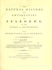 Tapa de The natural history and antiquities of Selborne, in the county of Southampton