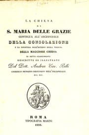 Tapa de La chiesa di S. Maria delle Grazie contigua all'arcispedale della consolazione