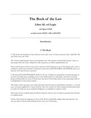 Tapa de The Book Of The Law (Liber Al vel Legis)