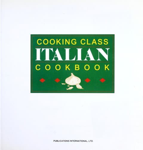 Tapa de Cooking class Italian cookbook