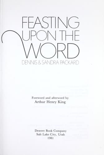 Tapa de Feasting upon the word