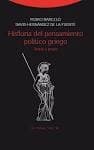 Tapa de Historia del pensamiento politico griego
