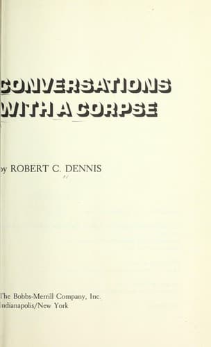 Tapa de Conversations with a corpse