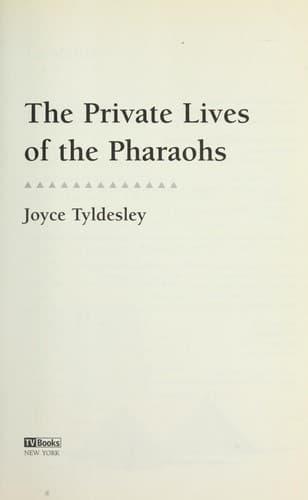 Tapa de The private lives of the pharaohs