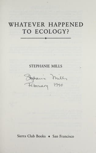 Tapa de Whatever happened to ecology?