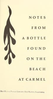 Tapa de Notes from a bottle found on the beach at Carmel