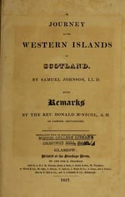 Tapa de A journey to the Western islands of Scotland