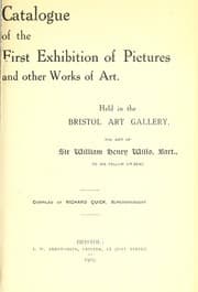 Tapa de Catalogue of the first exhibition of pictures and other works of art