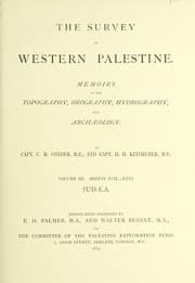 Tapa de The survey of western Palestine