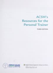 Tapa de ACSM's resources for the personal trainer