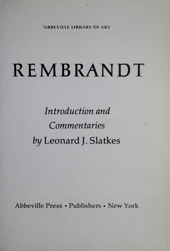 Tapa de Rembrandt