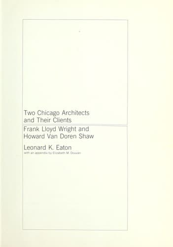 Tapa de Two Chicago architects and their clients