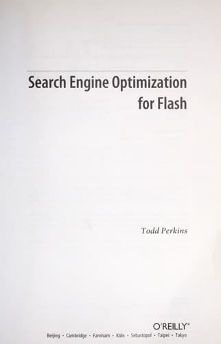 Tapa de Search engine optimization for Flash