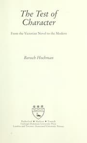 Tapa de The Test of Character