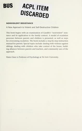 Tapa de Non-Violent Resistance