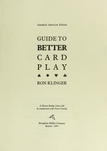 Tapa de Guide to better card play