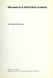 Tapa de The work of G. Rietveld architect