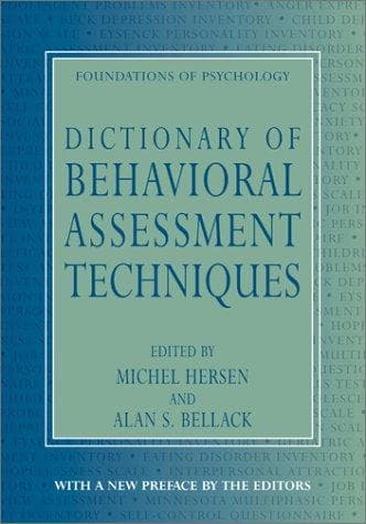 Tapa de Dictionary of behavioral assessment techniques