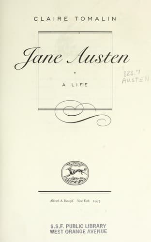 Tapa de Jane Austen